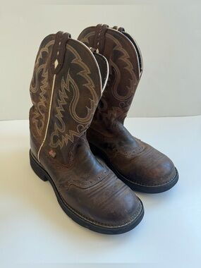 Justin Gypsy Women’s Brown Western Cowboy Boots L9909 Round Toe Size 11 B